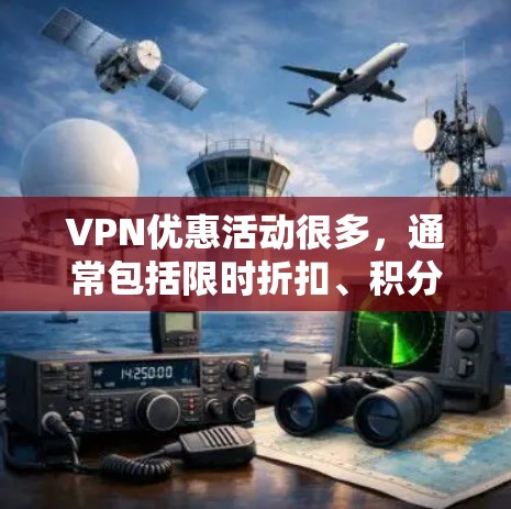 VPN优惠活动很多，通常包括限时折扣、积分兑换、优惠券使用等。以下是一些常见的VPN优惠活动