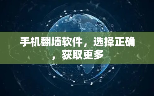 手机翻墙软件，选择正确，获取更多