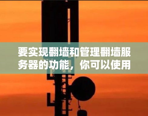 要实现翻墙和管理翻墙服务器的功能，你可以使用以下工具包