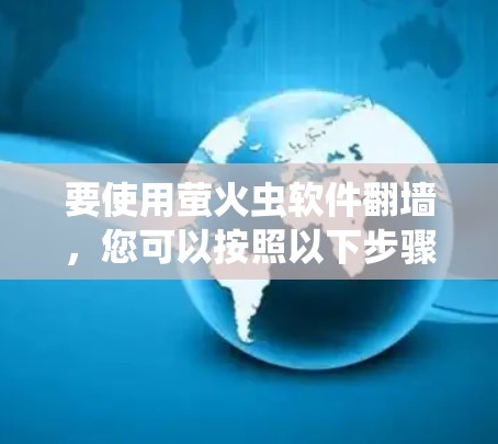 要使用萤火虫软件翻墙，您可以按照以下步骤操作