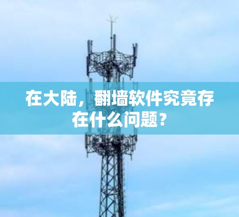 在大陆，翻墙软件究竟存在什么问题？
