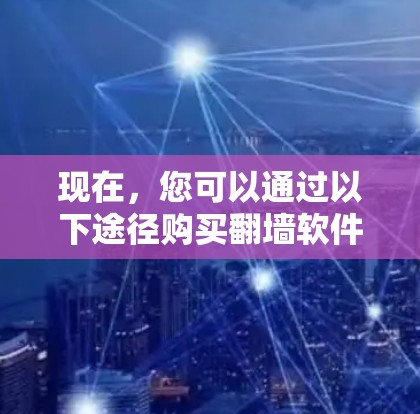 现在，您可以通过以下途径购买翻墙软件