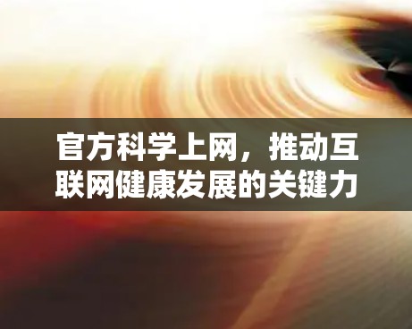 官方科学上网，推动互联网健康发展的关键力量