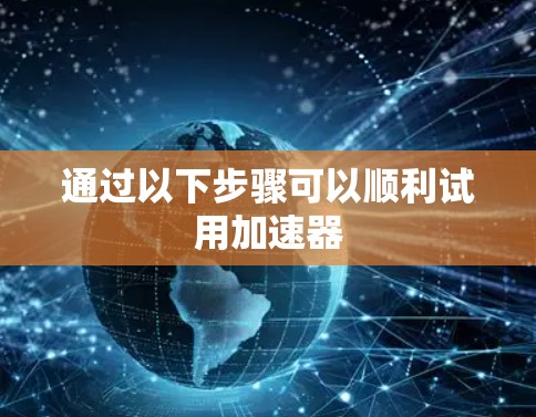 通过以下步骤可以顺利试用加速器