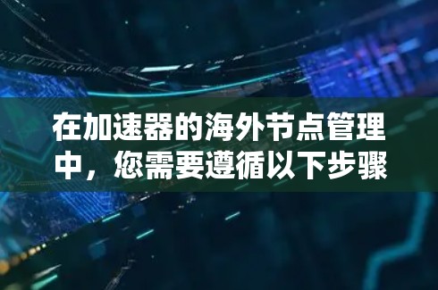 在加速器的海外节点管理中，您需要遵循以下步骤来确保系统的高效和安全