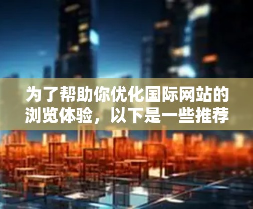 为了帮助你优化国际网站的浏览体验，以下是一些推荐的加速器工具