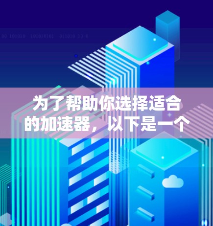 为了帮助你选择适合的加速器，以下是一个详细的分析，涵盖了加速器的类型、原理、控制方式、物理参数、使用场景、安装维护以及对驾驶体验的影响