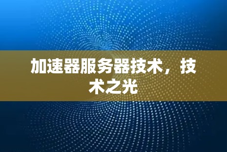 加速器服务器技术，技术之光