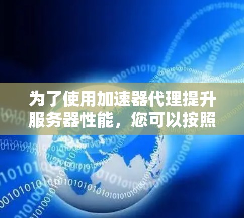 为了使用加速器代理提升服务器性能，您可以按照以下步骤操作