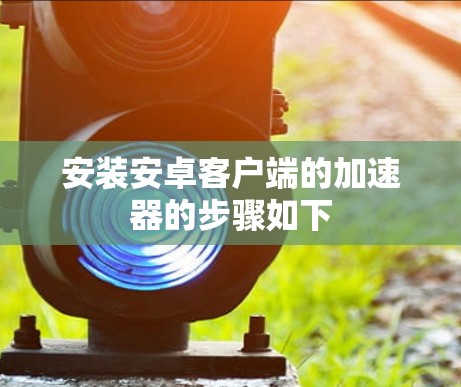 安装安卓客户端的加速器的步骤如下