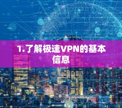 1.了解极速VPN的基本信息