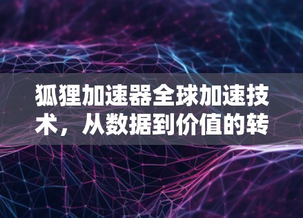 狐狸加速器全球加速技术，从数据到价值的转换