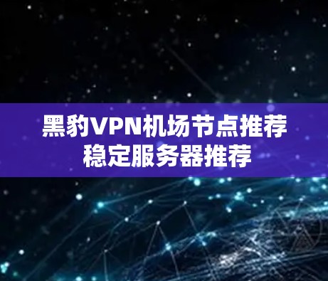 黑豹VPN机场节点推荐 稳定服务器推荐