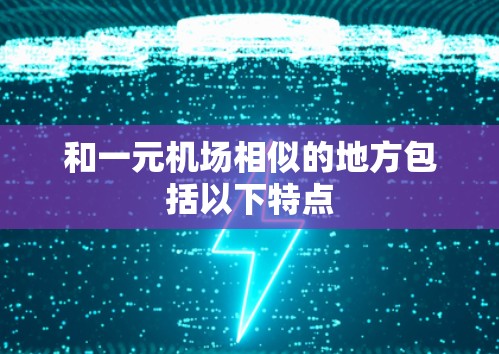 和一元机场相似的地方包括以下特点