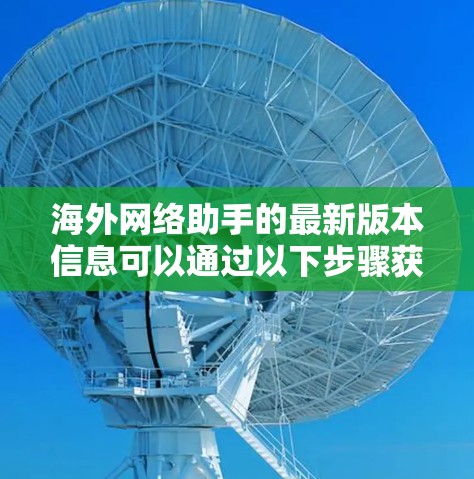 海外网络助手的最新版本信息可以通过以下步骤获取