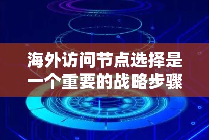 海外访问节点选择是一个重要的战略步骤，有助于提升专业能力、拓展视野和建立良好的国际关系。以下是一些选择海外访问节点的技巧