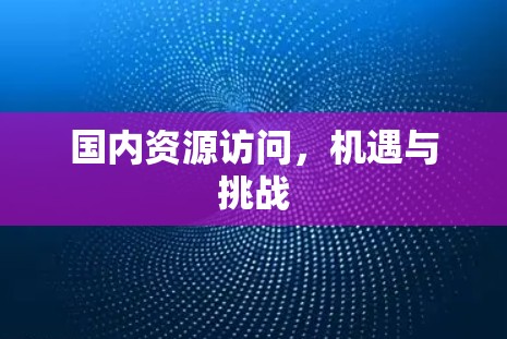 国内资源访问，机遇与挑战