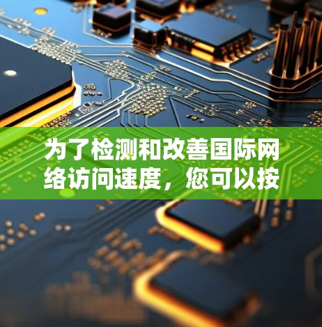为了检测和改善国际网络访问速度，您可以按照以下步骤进行操作
