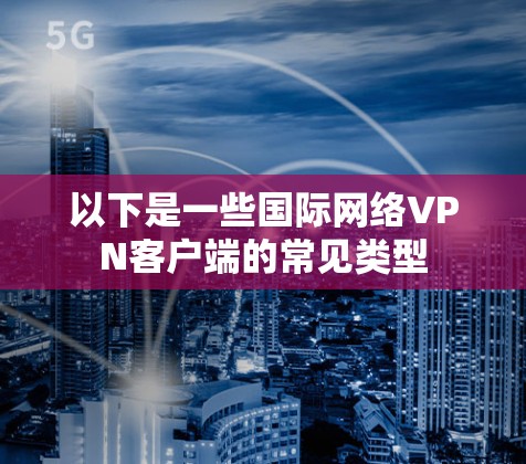 以下是一些国际网络VPN客户端的常见类型