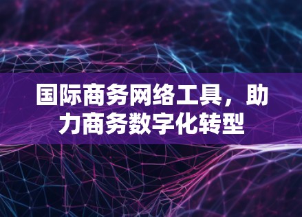 国际商务网络工具,助力商务数字化转型 国际商务网络工具,助力商务数字化转型