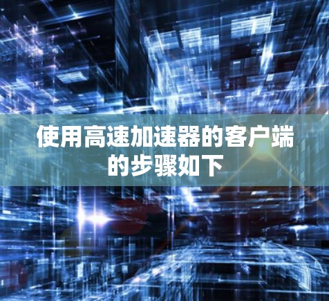 使用高速加速器的客户端的步骤如下