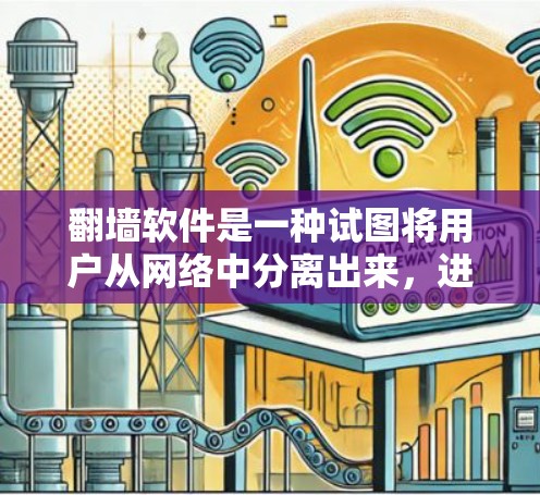 翻墙软件是一种试图将用户从网络中分离出来，进入另一个虚拟网络或服务器的软件。这些软件通常用于访问隐藏的服务器、虚拟化服务器、云存储或其他无法访问的网络资源