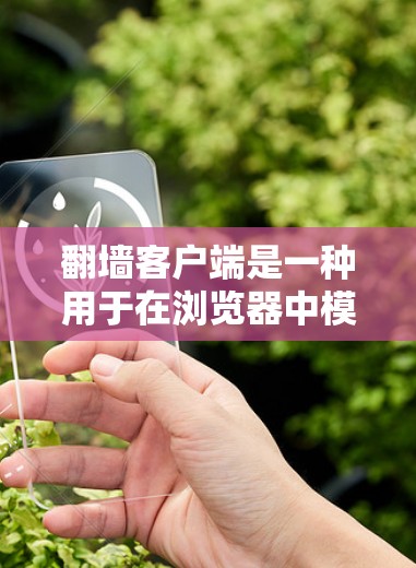 翻墙客户端是一种用于在浏览器中模拟或安装翻墙工具的客户端，通常用于下载镜像网站、上传文件或访问其他服务器。以下是一个详细的翻墙客户端体验指南