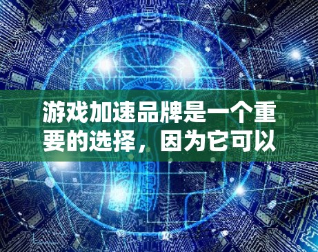 游戏加速品牌是一个重要的选择，因为它可以帮助玩家更好地管理游戏文件，延长游戏体验，减少延迟和负担。以下是一些知名的游戏加速品牌及其特点