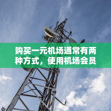 购买一元机场通常有两种方式，使用机场会员卡或购买单独的机场票。以下是一元机场购买的详细步骤