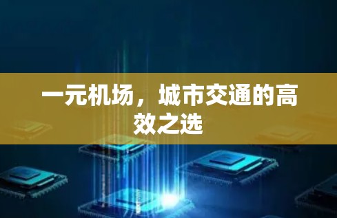 一元机场，城市交通的高效之选