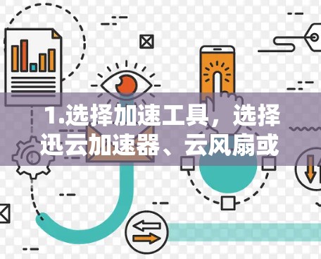 1.选择加速工具，选择迅云加速器、云风扇或云刷等工具，根据需求选择适合自己的工具
