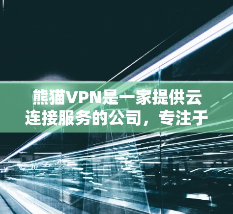 熊猫VPN是一家提供云连接服务的公司，专注于提供加密云传输和视频流传输的解决方案。以下是对熊猫VPN的详细介绍